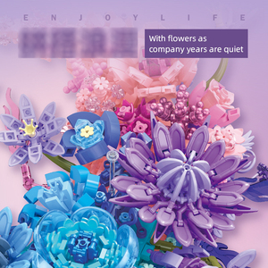 977 Piezas de Rompecabezas 3D, Bloques de Construcción de Ladrillos con Diseño de Flor Lunar, Decoración de Pared, Set de Construcción de Flores para Adultos, Regalo para el Día de San Valentín - Product Image 4