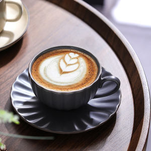 Hot Seller tazze da Cappuccino da 7.5 once con piattini, tazza da caffè in ceramica per <span class=keywords><strong>Au</strong></span> <span class=keywords><strong>Lait</strong></span>, Double shot / Latt/ <span class=keywords><strong>Cafe</strong></span> Mocha - Product Image 2