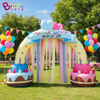 Arche gonflable personnalisée à LED, décoration d'entrée, accessoires publicitaires, arche gonflable en forme de bonbon pour les événements de mariage, décoration de fête