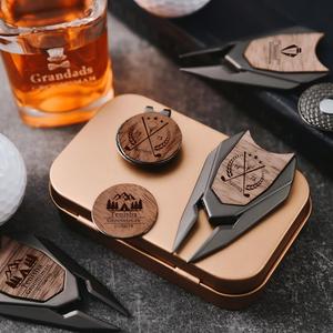 Clip Magnético <span class=keywords><strong>para</strong></span> Gorra de Golf con Logotipo Europeo Americano Grabado con Láser, de Aleación de Zinc, con Marcador de Bola Verde y Horquilla, <span class=keywords><strong>para</strong></span> Etsy, <span class=keywords><strong>Shein</strong></span> y TUMU - Product Image 3