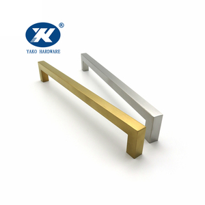 Poignées et boutons carrés en acier inoxydable pour portes d'armoires de cuisine, poignées et tirants pour tiroirs et meubles - Product Image 2