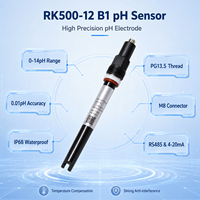 Sonde de pH en ligne avec filetage d'installation PG13.5, connecteur étanche M8, alimentation basse consommation 7-30VDC pour surveillance à long terme