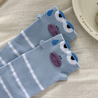 Nouvelle Arrivée Transfrontalière : Chaussettes Mi-Mollet en Coton Respirant pour Femmes, Motif Poisson Moche 3D
