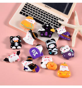 Breloques en résine pour Halloween Artisanat Breloque Slime à dos plat Perles Ornements miniatures pour couronne/robe/boucles d'oreilles/pinces à cheveux/coques de téléphone - Product Image 3