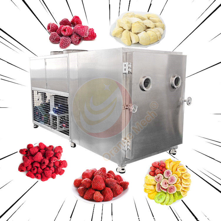 Secador industrial de congelar de frutas, acessível, grande capacidade, 30kg, 100kg por lote, máquina de secagem de vegetais, congelamento