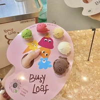 Cône d'emballage de popsicle personnalisé anneau anti-goutte bac à papier boîte de plateau anti-goutte à glace à la crème glacée bac à papier