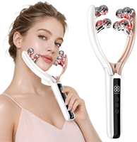 Masseur facial et TMJ Eveekon avec 8 rouleaux, masseur facial 5 en 1, rouleau facial, masseur de la mâchoire et du TMJ pour le drainage lymphatique à domicile