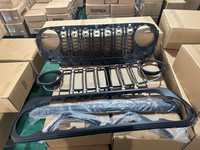 Grille ABS avant pour Jeep Wrangler JK 2007-2017 Mise à niveau au style JL 2024 Pick-up Pièces extérieures tout-terrain Avec/Sans caméra