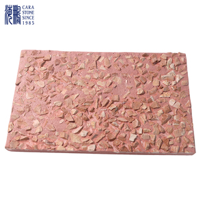 Laje de Terrazzo Vermelha com Superfície de Rocha Natural Personalizada, Durável e Resistente a Manchas para Interiores Residenciais e Comerciais - Product Image 3