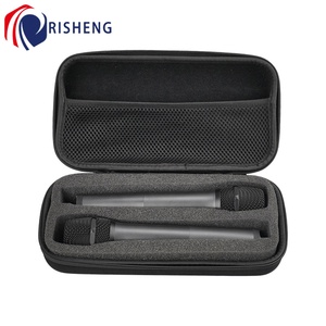 Custodia da viaggio per microfono custodia custodia per 2 microfoni palmari custodia rigida EVA con cerniera per viaggi all'aperto - Product Image 1