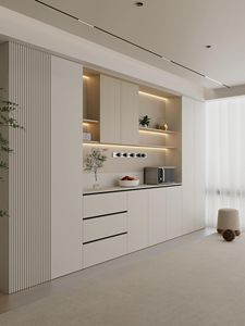 ตู้เก็บของตู้ไฟ LED เงาสูงทันสมัยตู้โชว์สำหรับห้องนั่งเล่นเฟอร์นิเจอร์ห้องรับประทานอาหาร - Product Image 5