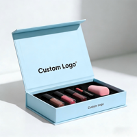 Boîte à fermeture magnétique pour rouge à lèvres, fard à joues, correcteur, maquillage, avec insert en mousse EVA