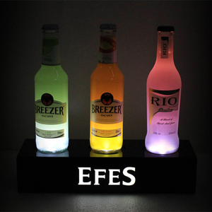 Exhibidores de Botellas de Vino con Luz LED Negra <span class=keywords><strong>Bacardi</strong></span> Advertising, para 3 Botellas, para Bar - Product Image 3