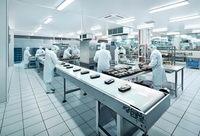 Chambre froide de cuisine centrale personnalisée, stockage industriel réfrigéré, compresseur Copeland, contrôle automatique pour usine de restauration