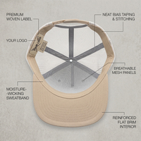 Casquette Trucker SHINY 112 - Design Corde Rétro, Logo Personnalisé, Écusson Tissé, Tissu Polyester/Coton, Hip Hop Unisexe, Réglable pour l'Extérieur
