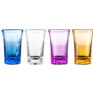 Wholesale Transparent Frosted Colorful Plastic Whiskey Glass Tumbler Cups Whisky Glasses Set