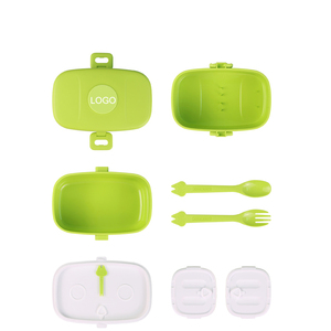 Eco Friendly Custom Lunch Box Wholesale PP <b>Plastic</b> Lunch Box 2 Layer Lunch Food <b>Containers</b> Microwave Safe - Product Image 4