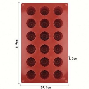 Moule en silicone 3D écologique à 18 cavités, forme ronde, pour la fabrication artisanale de gâteaux, bougies et savons, avec logo personnalisé, OEM/ODM - Product Image 2