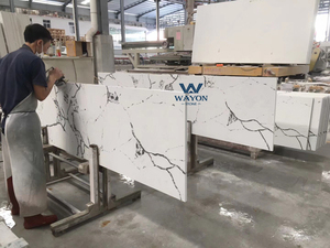 Nouvelle grande dalle de quartz pour plan de travail - Haute qualité, écologique, durable, style moderne blanc, garantie 5 ans+, prix bas, en promotion - Product Image 4