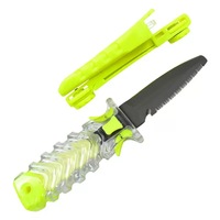 Cuchillo de Buceo de Aleación de Titanio con Mango Suave y Correa para el Tobillo para Supervivencia Submarina OEM/ODM