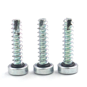 Tornillo de Seguridad Antirrobo para Cabeza de Cilindro, <span class=keywords><strong>Corte</strong></span> No Estándar, Recubrimiento de Zinc, Rosca Autoperforante, Junta Tórica de Sellado - Product Image 2