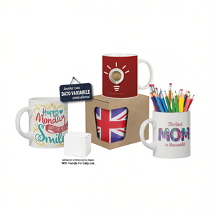 Tazza in ceramica bianca con manico per uso quotidiano - Product Image 2