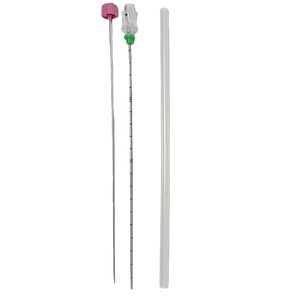 Wegwerp naald voor percutane aspiratie en biopsie met scherpe, afgeschuinde punt (Chiba-naald) onder CT- of echografiebegeleiding voor dierenartsen - Product Image 1