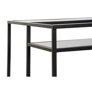 TABLE BASSE EN MÉTAL ET BOIS 120X60X50 NOIR - Product Image 4