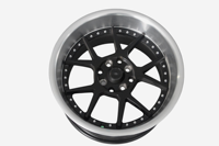 Jantes en alliage noires à lèvre usinée, style deux pièces, 5 branches, à déport profond, 16x7.5J 16x8.75 pouces, 4x100 4x114.3 8x100 8x114.3, jantes Tuner