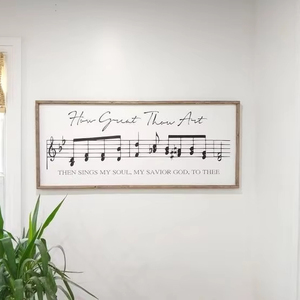 Amazing Grace Sign Music <span class=keywords><strong>Notes</strong></span> Grand panneau en bois Christian Sonwall Home <span class=keywords><strong>Deco</strong></span> Panneau en bois - Product Image 2