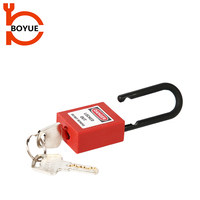 Cadenas de sécurité ABS haute sécurité durable Boyue avec clé maître Loto, modèle d'isolation PL38-KD