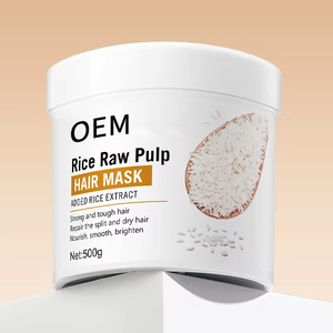 OEM Best Natural Organic Professional <span class=keywords><strong>Mascarilla</strong></span> nutritiva para el cabello de hidratación profunda Vitaminas Colágeno <span class=keywords><strong>Mascarilla</strong></span> para el cabello de arroz - Product Image 1