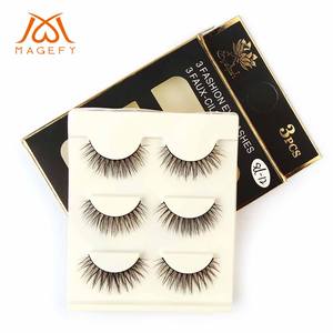 <span class=keywords><strong>Magefy</strong></span> – Faux cils en bande, naturellement fins et courbés, lot de 3 paires, prix d'usine en gros, kits de faux cils à marque privée - Product Image 5