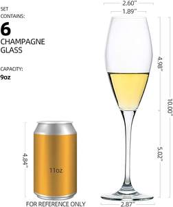 Copas <span class=keywords><strong>de</strong></span> Champán <span class=keywords><strong>de</strong></span> Cristal, Copas <span class=keywords><strong>de</strong></span> Champán <span class=keywords><strong>de</strong></span> 9 oz, Juego <span class=keywords><strong>de</strong></span> Copas <span class=keywords><strong>de</strong></span> Vino Espumoso <span class=keywords><strong>Prosecco</strong></span> - Product Image 2