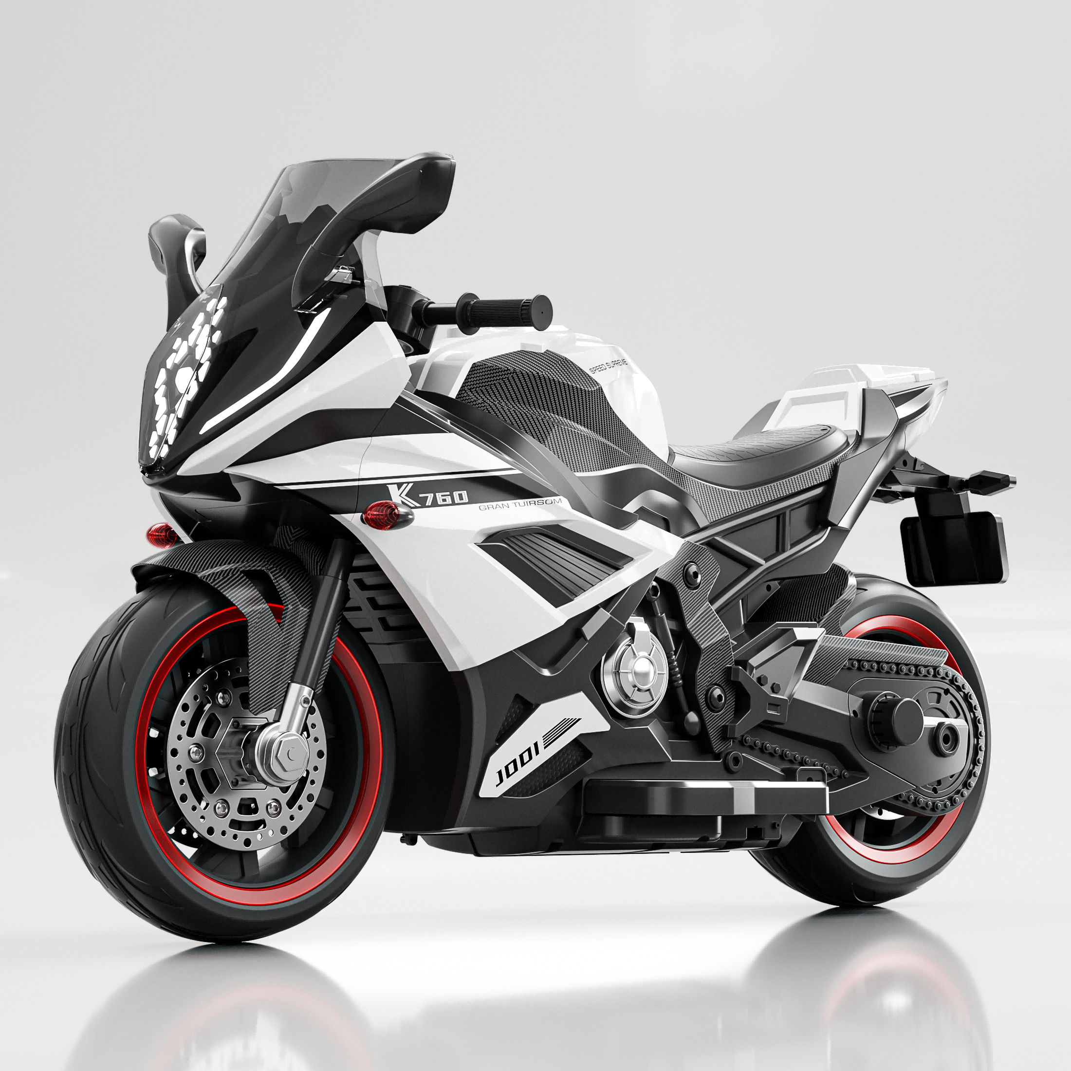 Electric Kids' Motorcycle-PP Material Two-Wheel Ages 6-13 Music Can Be Added Customizable Materials