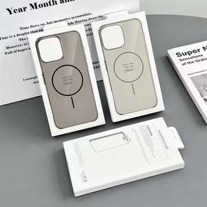 Étui de téléphone portable transparent magnétique en PC, design professionnel, antichoc, pour 14 15 16 Pro Max, anti-jaunissement - Product Image 3