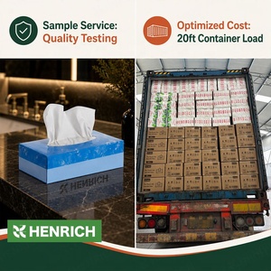 HENRICH – Lingettes faciales portables en vrac pour voiture, <span class=keywords><strong>2</strong></span> plis, épaissies, en pâte de bois vierge, pour la vente en gros mondiale et l'OEM - Product Image 2