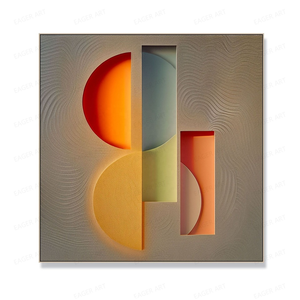 <span class=keywords><strong>Arte</strong></span> in rilievo geometrico minimalista opera d'<span class=keywords><strong>arte</strong></span> 3D su più strati pittura a mano <span class=keywords><strong>arte</strong></span> murale pittura acrilica in PVC intaglio affreschi murale - Product Image 2