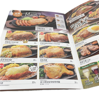 Pabrik cetakan Menu restoran/buku masak/lipat brosur resep makanan Softcover warna kustom profesional
