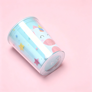 Custom Pattern Plastic Tumbler Cartoon Printed Straw <b>Cup</b> 20oz <b>Reusable</b> Water Tumbler Double Wall Insulated Plastic <b>Cup</b> - Product Image 4