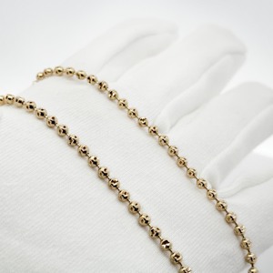 Collar de Cadena de Bolas Stella de Oro Sólido de 18K con Cuentas de Corte Diamante, Joyería Fina para Mujer, Resistente al Deslustre, Hipoalergénico - Product Image 5