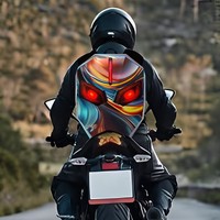 Mochila LED Personalizable para Bicicleta con Ojos Animados, Bolsa para Bicicleta Programable con Luz LED, Mochila Rígida Impermeable con Control por Aplicación