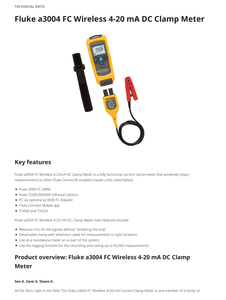 A3004FC Wireless <b>Clamp</b> Meter 100mA DC Measuring & Analytical Instrument - Product Image 4