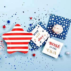 <span class=keywords><strong>Serviettes</strong></span> de table personnalisées avec logo, fond bleu, motif étoile blanche en relief, poche embossée |   <span class=keywords><strong>Papier</strong></span> jetable en pâte de bois vierge personnalisable et pliable - Product Image 5