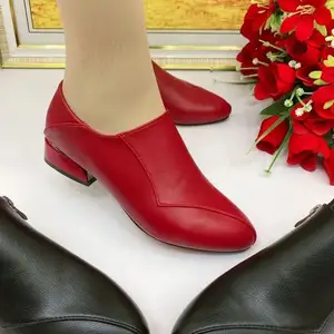 2024 cómodos mocasines casuales antideslizantes tacones gruesos botas de trabajo zapatos de tacón bajo mujeres
