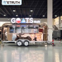 Remolque de Comida Wetruth, Camión de Comida Móvil con Cocina Completa, Equipamiento de Cocina Comercial Totalmente Equipado para Servicios de Comida Rápida