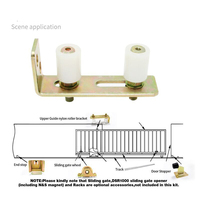 Rouleaux en nylon avec roulement, roue de guidage en nylon pour porte coulissante, kit d'accessoires pour porte coulissante