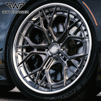 عجلات BW المصنوعة من قطعتين مقاس 5x114.3 و5x130 و5x120 بمقاسات 17 و18 و19 و20 و21 و22 بوصة، بتصميم مقعر وحافة مصقولة لسيارات لكزس LC500 وبي إم دبليو وأودي