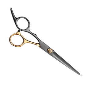 Ciseaux de coiffure professionnels en acier inoxydable à long manche pour femmes et hommes, usage domestique et en salon, logo personnalisé et C - Product Image 5