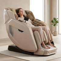 Silla de Masaje Moderna Zhouqi, Gravedad Cero, Shiatsu 3D, Reclinable, con Reposapiés Automático, Rodillo para Pantorrillas, Airbag, para Hogar, Oficina, Gimnasio